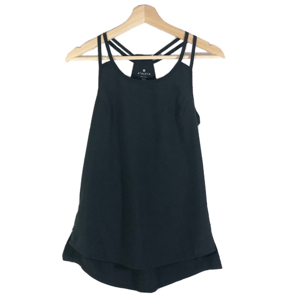 Athleta Workout Tank Top Black Sz XXS